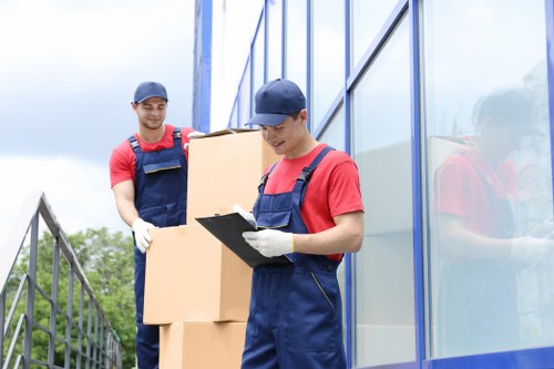 Removal team planning flat removals in Neasden